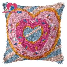 embroidery pillow cross-stitch pillow latch hook kits embroidery carpet do it yourself Foamiran for crafts Home decor heart 2024 - buy cheap