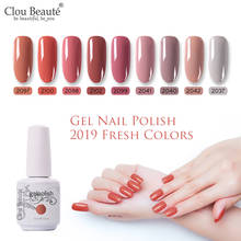 Clou Beaute Nail Art Hybrid Varnish Semi Permanent UV Gel Nail Polish Pure Color Glitter Soak Off Gel Varnish Primer Gel Polish 2024 - buy cheap