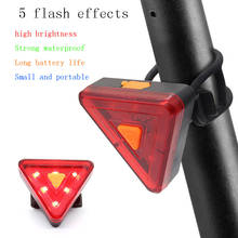 New Bike Light Waterproof Rear Tail Light LED USB Rechargeable Mountain Bike Cycling Light Triangle Safety Warning Light Hot 2024 - buy cheap