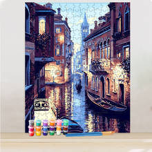 GATYZTORY DIY Painting By Numbers Jigsaw Puzzle Venice Landscape Canvas Drawing For Adult Handpainted Gift Home Wall Art 2024 - buy cheap