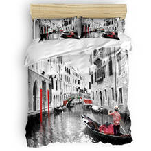 Venice Boat Building Lake Duvet Cover Set 2/3/26pcs Bedding Set Bed Sheet Pillowcases Cover Set 2024 - buy cheap