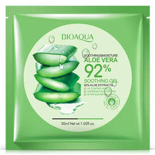 BIOAQUA Natural Aloe Vera Gel Face Mask Skin Care Moisturizing Oil Control Wrapped Mask Shrink Pores Facial Mask 10Pcs/Lot 2024 - buy cheap