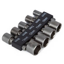 9PCS/Set Nut Driver 5-13mm Wrench Screw Metric Hex Socket Sleeve Drill Bit Adapter Anti Rust Hardware Tools 2024 - купить недорого