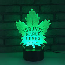 Toronto Maple Leaf  LED RGB Night Light 7 Color Change Desk Light 1833 Action Figure PVC Kids Toys Brinquedos Christmas Gift 2024 - buy cheap