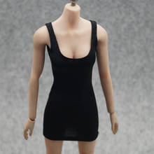 Vestido de falda de cadera negra a escala 1/6, cuerpo de figura de acción de 12 pulgadas 2024 - compra barato