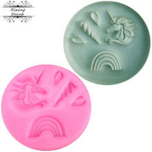 Unicorn silicone soft candy mold cake decoration tools Candy Chocolate Mold baking utensils CUPCAKE DECORATION 2024 - buy cheap