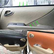 Cubierta de cuero suave para Panel de puerta de coche, pegatina embellecedora para reposabrazos, para Honda Jazz/Fit Sedan 2004, 2005, 2006, 2007 2024 - compra barato