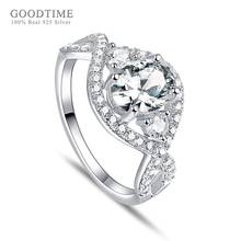 Anillo Noble para mujer anillo de Plata de Ley 925 anillos de boda de Zirconia de diamantes de imitación para accesorios joyas para novias 2024 - compra barato