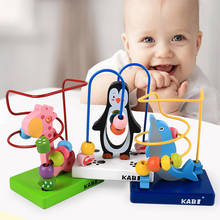 Baby Educational Toys Multifunctional Animal Beads Maze Dolphins Giraffes Baby Early Learning Wooden Toys Birthday Gift 2024 - buy cheap