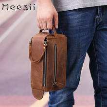 Meesii Men wallets Genuine Leather Clutch Wallet Business Large Capacity Wallet Double Zipper Male Wallet Long Purse Phone Bag 2024 - buy cheap