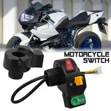 3 in1 interruptor da motocicleta da bicicleta elétrica scooter atv quad luz turno sinal de ligar/desligar botão para 22mm diâmetro guidão moto ac 2024 - compre barato