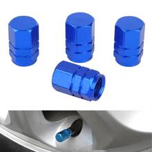 4Pc Blue Car Tyre Valve Cap Rustproof Anti-Skid Anti Theft Aluminum Alloy Tyre Valve Cover For Mountain Bike Bicycle 2024 - buy cheap