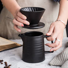 Gotejador de filtro de café de cerâmica, gotejador de 1-2 xícaras para café permanente com suporte separado para filar 500ml 2024 - compre barato