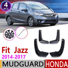 4 PCS Car Mudflap for Honda Fit Jazz GK 2014~2017 Fender Mud Flaps Guard Splash Flap Mudguards Accessories 2015 2016 3rd 3 Gen 2024 - buy cheap