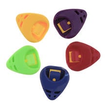 5 Assorted Color Plastic Guitar Pick Holder Plectrum Box Case Great Musical Gift 2024 - buy cheap