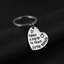 Skyrim Heart Round Charm Key Ring Holder It Takes a Big Heart to Teach Little Minds Words Keychains Keyring Friend New Year Gift 2024 - buy cheap