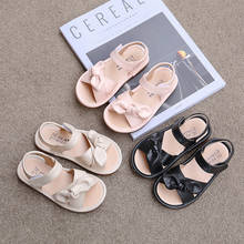 Baby Girls Sandals Toddlers Sandals 21-30 Black Beige Pink Bow-knot Kids Sweet Sandals Children Princess Summer Shoes Beach Cute 2024 - buy cheap