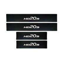 For Hyundai Hb20s 4PCS carbon fiber vinyl sticker Car Door Sill Scuff Plate 2024 - buy cheap