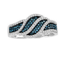 Высококачественные кольца с синим кристаллом для женщин многослойное обручальное кольцо модные обручальные кольца ювелирные изделия подарок 2024 - купить недорого