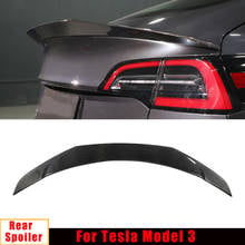 Car Rear Trunk Wing Spoiler For Tesla Model 3 2015 2016 2017 2018 2019 Carbon Fiber 2024 - buy cheap