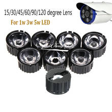 10 Uds. De lentes LED de 5/8/15/25/30/45/60/90/120 grados con soporte negro para luz LED de alta potencia de 1W 3W 5W 2024 - compra barato