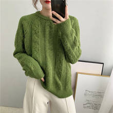 Sweater Pullover New Autumn and Winter Knit Twist Pullover Women Long-sleeved Thick Sweater Female Loose Sweater NS1373 2024 - buy cheap