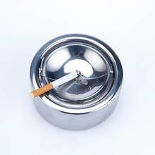 Cenicero redondo de acero inoxidable para fumar, caja para cenizas, soporte para cigarrillos, a prueba de viento, con cubierta, accesorios para fumar 2024 - compra barato