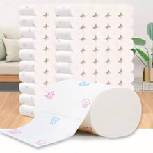 Rollos de papel higiénico a granel, pañuelos de baño con estampado bonito, papel higiénico blanco, de 5 capas papel suave para el hogar, novedad 2024 - compra barato