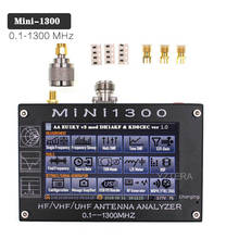 Mini1300 4,3-дюймовый сенсорный ЖК-экран 0,1-1300 МГц HF/VHF/UHF ANT SWR антенна анализатор Измеритель Тестер 2024 - купить недорого