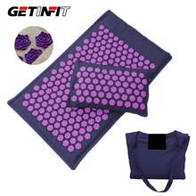 Getinfit-esterilla de Yoga de lino natural con punta de loto, tapete de acupresión con bolsa, cojín de masaje 2024 - compra barato