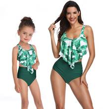 Conjunto de biquíni frente única, mãe e filha, roupa de banho para mãe e bebê, meninas, duas peças 2024 - compre barato