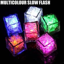 12pcs/box LED Glowing Ice Cubes Neon Wedding Festival Christmas Bar Party Wine Glass Decoration Supplies Flash Luminous Light 2024 - buy cheap