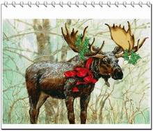 New year Elk animal Cross Stitch Kits Crafts 14CT Unprinted For Embroidered Handmade Art Aida Oil Painting Wall Home Decor 2024 - buy cheap