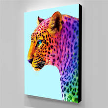 Pintura en lienzo Modular para decoración del hogar, imágenes de leopardo y arcoíris, póster impreso moderno para sala de estar, arte de pared sin marco 2024 - compra barato