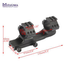 MIZUGIWA Cantilever Rifle Scope Mount w Dual 1inch / 30mm Ring Adapters Heavy Duty Picatinny Rail Picatinny Weaver Pistol 2024 - buy cheap