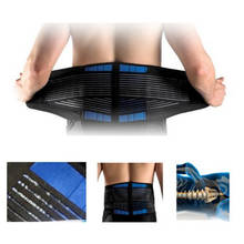 Neoprene ajustável dupla tração apoio lombar mais baixo elástico cinto traseiro cinta alívio da dor banda cintura 2024 - compre barato
