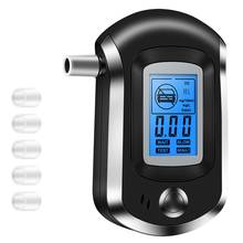 AT6000 Alcohol Tester LCD Dispaly With 5 Mouthpieces Professional Digital Breath Breathalyzer 2024 - buy cheap