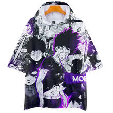 Mob Psycho 100 Anime T-shirt Mobu Saiko Hyaku 3d T Shirt Hooded Men Short Sleeve Funny Cartoon Hoodie Tshirts Hip Hop Tops Tees 2024 - buy cheap