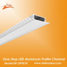 98*18mm Plaster-in Aluminum LED Profile Channel Extrusion Drywall Gypsum Trimless Recessed for LED Strips 2024 - buy cheap