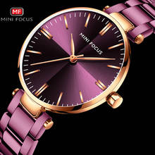 Relógios femininos elegantes minifocus, relógio de quartzo de marca luxuosa para mulheres com pulseira de aço inoxidável à prova d'água, vestido casual 2024 - compre barato