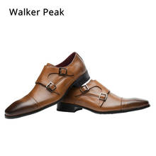 Men Business Dress Shoes Fashion Slip On Flats Genuine Leather Formal Office Loafers Party Wedding Oxfords Shoes Male WalkerPeak 2024 - buy cheap