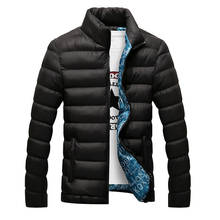 Ymwmhu/зимняя мужская куртка, модные мужские парки, мужские толстые теплые ветровки, облегающие однотонные черные куртки, одежда, пальто 6XL 2024 - купить недорого