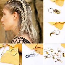 Metal Hair Braid Rings Dreadlocks Bead Gold Silver Hair Rings African Braids Metal Pendant Hair Decoration Accessories Clips 2024 - buy cheap