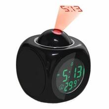 Multi-function Digital LCD Alarm Clock Vibe Voice Talking LED Projection Time Temperature Display Alarm Clock Home Decor 2024 - buy cheap