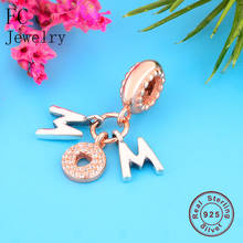 FC Jewelry Fit Original Pan Charms Bracelet 925 Silver Rose Gold Mom Letter Pendant Bead Making Pendant Mom Berloque 2020 NEW 2024 - buy cheap