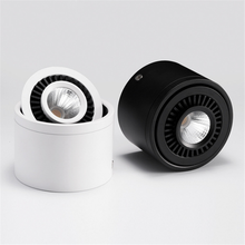 Novo 360 graus de rotação cob led downlight 7w 12 20 ponto luz led superfície montado cob conduziu a lâmpada do teto frete grátis