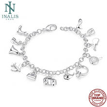 INALIS Geometric Individual City White Romantic Charm Bracelets For Women Round Female Copper Bracelet Party Fashion Jewelry 2024 - buy cheap