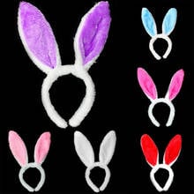 Fashion Women Girls Bunny Ears Headwear Cute Dressed Props Headbands Hairbands Female Hoop Hairwears Accessories уши зайца 2021 2024 - buy cheap