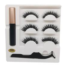 3Pairs Magnetic 3D Liquid Eyeliner& Magnetic False Eyelashes & Tweezer Set Waterproof Long Lasting Eyelash Extension kit 2024 - buy cheap