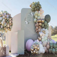 238pcs Balloon Doubled Cream Peach Arch Dusty Green Garland Kit Macaron Mint Purple Baby Shower Wedding Birthday Party Decor 2024 - buy cheap